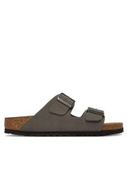 Birkenstock Klapki Arizona 1030572 Szary. Szare klapki Birkenstock, bez wzorów, ze skóry, bez obcasa. Za 429.99 zł.