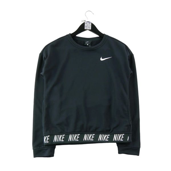 Second life - Nike damska bluza Dri-Fit - Jak nowy. Czarne bluzy Nike, m, bez wzorów, bez kaptura. Za 85.16 zł.