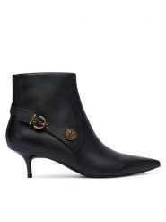 PINKO Botki Gloria 14 SD0367 P087 Czarny. Czarne botki Pinko, bez wzorów, ze skóry, bez obcasa, na szpilce, bez zapięcia. Za 1,399.00 zł.