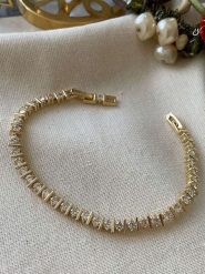 Luseera Pozłacana bransoletka rozmiar: onesize. Żółte bransoletki Luseera, z cyrkonią, pozłacane. Za 56.99 zł.