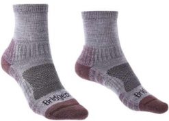 Skarpety trekkingowe Bridgedale damskie lekkie Merino Mini-Crew. Szare skarpety Bridgedale, bez wzorów, z dzianiny. Za 69.20 zł.