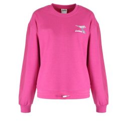 Bluza damska DIADORA L.SWEAT FLOSS. Czerwone bluzy Diadora, l, bez wzorów, z bawełny, bez kaptura. Za 99.99 zł.