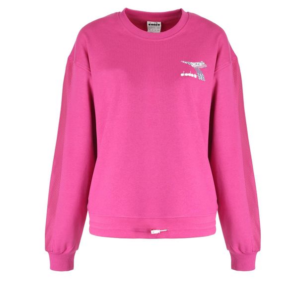 Bluza damska DIADORA L.SWEAT FLOSS. Czerwone bluzy Diadora, l, bez wzorów, z bawełny, bez kaptura. Za 99.99 zł.