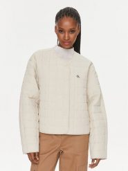 Calvin Klein Jeans Kurtka przejściowa J20J221369 Écru Oversize. Kurtki Calvin Klein Jeans, l, bez wzorów, z jeansu, bez kaptura. Za 589.99 zł.