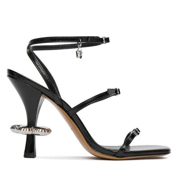 Sandały Marc Jacobs. Czarne sandały Marc Jacobs, bez wzorów, bez obcasa, na szpilce, bez zapięcia. Za 1,879.00 zł.