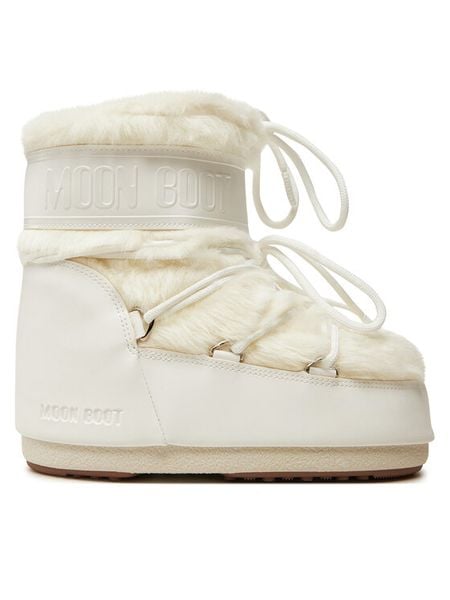 Moon Boot Śniegowce 80D1409390 Biały. Białe trapery i śniegowce Moon Boot, ze skóry. Za 1,129.00 zł.