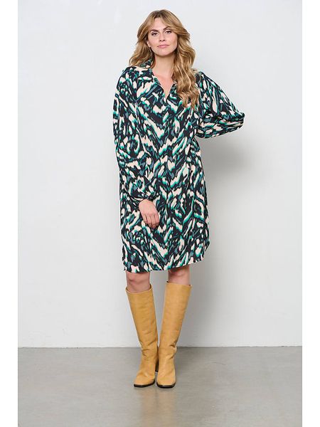 &Co Woman Sukienka "Alonsa" w kolorze szaro-kremowo-turkusowym rozmiar: L. Czarne sukienki &Co Woman, na co dzień, l, bez wzorów, z wiskozy, bez kołnierzyka, bez ramiączek, midi, proste. Za 131.74 zł.