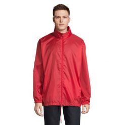 Kurtka Wiatrówka Unisex Dla Dorosłych. Czerwone kurtki sportowe SOL'S, s, bez wzorów, bez kaptura, trekkingowe. Za 86.99 zł.