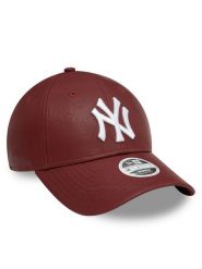 New Era Czapka z daszkiem New York Yankees Crinkled Pu 9Forty 60595395 Bordowy. Czerwone czapki New Era, bez wzorów, z bawełny. Za 109.99 zł.