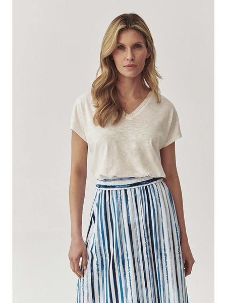 TATUUM Koszulka w kolorze białym rozmiar: XL. Białe bluzki Tatuum, xl, bez wzorów, z bawełny, bez kołnierzyka, bez ramiączek. Za 101.23 zł.