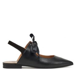 Baleriny Fly London. Czarne baleriny Fly London, bez wzorów, bez obcasa. Za 489.99 zł.