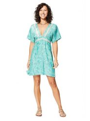 Ipanima Sukienka w kolorze turkusowo-białym rozmiar: 34-40. Białe sukienki Ipanima, bez wzorów, bez kołnierzyka, bez ramiączek, mini. Za 56.99 zł.