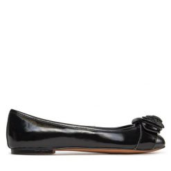 Baleriny Kurt Geiger. Czarne baleriny Kurt Geiger, bez wzorów, bez obcasa. Za 379.99 zł.
