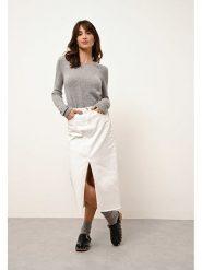 Just Cashmere Kaszmirowy sweter "Joyce" w kolorze szarym rozmiar: M. Szare swetry Just Cashmere, m, bez wzorów, z kaszmiru, bez ramiączek. Za 434.99 zł.