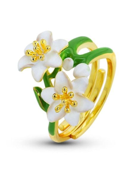 CHARM'S Pozłacany pierścionek rozmiar: 54. Białe pierścionki CHARM'S, pozłacane. Za 195.31 zł.