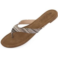 Damskie klapki Loap Herba Brown. Brązowe klapki LOOP, bez wzorów, bez obcasa. Za 151.99 zł.