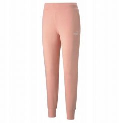 Spodnie Do Joggingu Damskie Logo Essential. Brązowe spodnie sportowe Puma, bez wzorów, z dresówki, do biegania. Za 149.99 zł.