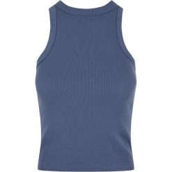 Top Z Prążkowanym Tyłem Dla Kobiet. Niebieskie topy Urban Classics, xl, bez wzorów, prążkowane, bez kołnierzyka, bez ramiączek. Za 52.99 zł.