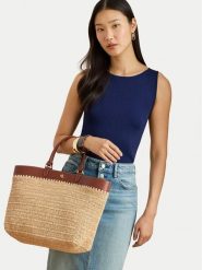 LAUREN RALPH LAUREN Torebka 431982183001 Brązowy. Brązowe shopper Lauren Ralph Lauren, bez wzorów, z syntetyku, bez dodatków. Za 1,659.00 zł.
