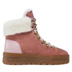 Botki Pollini. Czerwone botki Pollini, bez wzorów, bez obcasa, na płaskiej podeszwie, bez zapięcia. Za 2,889.00 zł.