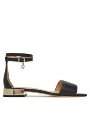 Aigner Sandały Fashion Saskia 6A 1251060 Czarny. Czarne sandały Aigner, bez wzorów, ze skóry, bez obcasa, na płaskiej podeszwie, bez zapięcia. Za 989.99 zł.