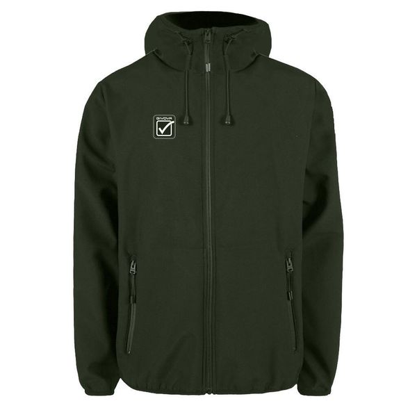 Unisex Softshell Kurtka Givova Zielona Armii XL - Wiatroodporna i Ciepła. Brązowe kurtki sportowe Givova, xl, bez wzorów, z poliesteru, bez kaptura, trekkingowe. Za 276.99 zł.