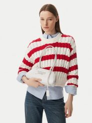 Tommy Jeans Torebka Tjw Bold Shoulder Bag AW0AW18787 Biały. Białe torebki klasyczne Tommy Jeans, bez wzorów, z jeansu, bez dodatków. Za 449.99 zł.