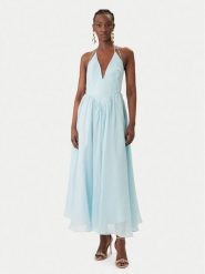 Bardot Sukienka koktajlowa Arletha Halter 59963DB3 Błękitny Regular Fit. Niebieskie sukienki Bardot, bez wzorów, z syntetyku, wizytowe, bez kołnierzyka, bez ramiączek. Za 949.99 zł.