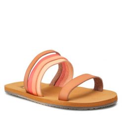 Klapki Billabong. Brązowe klapki Billabong, bez wzorów, bez obcasa. Za 99.99 zł.