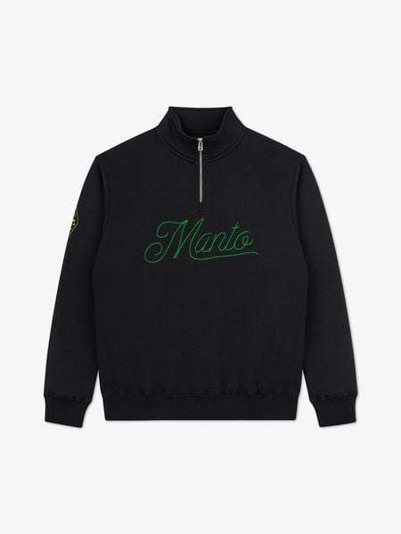 MANTO bluza ONE czarna. Czarne bluzy MANTO, m, bez wzorów, z bawełny, bez kaptura. Za 279.00 zł.