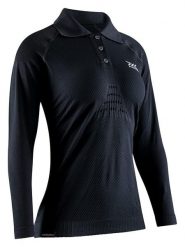 X-Bionic Funkcyjna koszulka polo w kolorze czarnym rozmiar: XS. Czarne koszulki polo X BIONIC, xs, bez wzorów, z materiału, bez kołnierzyka, bez ramiączek. Za 252.99 zł.