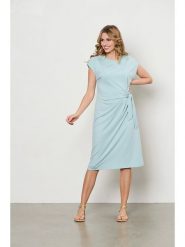 &Co Woman Sukienka "Lizzy" w kolorze błękitnym rozmiar: L. Niebieskie sukienki &Co Woman, na co dzień, l, bez wzorów, bez kołnierzyka, bez ramiączek, midi, proste. Za 223.99 zł.