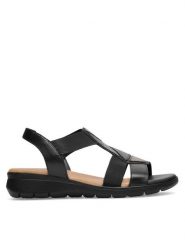 Go Soft Sandały WI16-INES-06 Czarny. Czarne sandały GO SOFT, bez wzorów, ze skóry, bez obcasa, na płaskiej podeszwie, bez zapięcia. Za 159.99 zł.