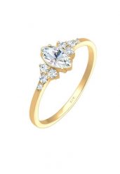 Elli Damski walentynkowy z markizem z kryształami w srebrze próby 925 Sterling Silver Pierścionki 1 ct. Szare pierścionki Elli, srebrne. Za 203.99 zł.