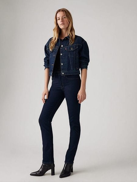Levi's Dżinsy "724" - Slim fit - w kolorze granatowym rozmiar: W32/L30. Niebieskie jeansy Levi's®, l, z aplikacjami, z podwyższonym stanem. Za 234.95 zł.