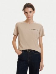 Beverly Hills Polo Club T-Shirt P-SS26W-TS085 Beżowy Regular Fit. Brązowe koszulki polo Beverly Hills Polo Club, l, bez wzorów, z bawełny, bez kołnierzyka, bez ramiączek. Za 139.99 zł.