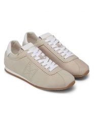 Marc O´Polo Skórzane sneakersy w kolorze beżowym rozmiar: 40. Brązowe trampki bez wzorów, ze skóry, bez zapięcia. Za 281.10 zł.
