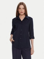 United Colors Of Benetton Koszula 5WPQDQ0AX Granatowy Regular Fit. Niebieskie koszule United Colors of Benetton, s, bez wzorów, z bawełny, bez kołnierzyka, bez ramiączek. Za 159.99 zł.
