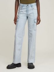 G-Star Dżinsy - Loose fit - w kolorze błękitnym rozmiar: W28/L32. Niebieskie jeansy G-Star, l, z aplikacjami, z podwyższonym stanem. Za 244.22 zł.