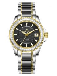 ALAIN ASTER Zegarek kwarcowy w kolorze złoto-srebrno-czarnym rozmiar: onesize. Czarne, analogowe zegarki ALAIN ASTER, ze stali. Za 1,348.99 zł.