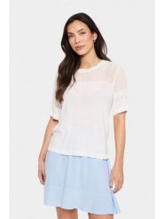 SAINT TROPEZ Sweter w kolorze kremowym rozmiar: XXL. Brązowe swetry Saint Tropez, s, bez wzorów, z wiskozy, bez ramiączek. Za 104.99 zł.