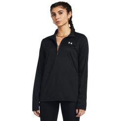 Bluza fitness damska Under Armour. Czarne bluzy Under Armour, m, bez wzorów, z materiału, bez kaptura. Za 199.99 zł.