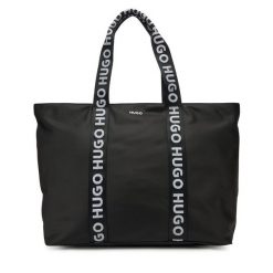 Torebka HUGO. Czarne shopper Hugo, bez wzorów, bez dodatków. Za 349.99 zł.