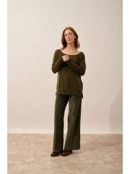 Just Cashmere Kaszmirowy sweter "Karen" w kolorze khaki rozmiar: XXL. Brązowe swetry Just Cashmere, xxl, bez wzorów, z kaszmiru, bez ramiączek. Za 347.99 zł.