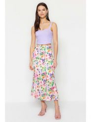 Trendyol Spódnica w kolorze jasnoróżowo-fioletowo-zielonym rozmiar: 42. Czerwone spódnice Trendyol, bez wzorów, maxi. Za 73.99 zł.