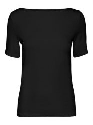 Vero Moda Koszulka "Vmpanda" w kolorze czarnym rozmiar: M. Czarne bluzki Vero Moda, m, bez wzorów, z bawełny, bez kołnierzyka, bez ramiączek. Za 66.95 zł.