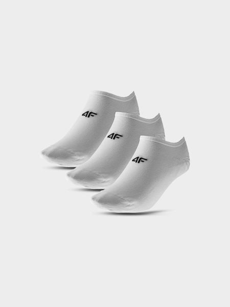 4F Skarpetki krótkie (3-pack) damskie - białe 39-42. Białe skarpety 4f, bez wzorów, z bawełny. Za 49.99 zł.
