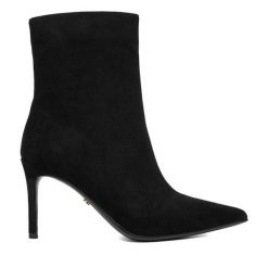 Botki Gino Rossi. Czarne botki Gino Rossi, bez wzorów, bez obcasa, na szpilce, bez zapięcia. Za 559.99 zł.