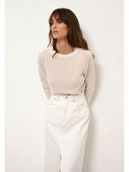 Just Cashmere Kaszmirowy sweter "Jane" w kolorze białym rozmiar: L. Białe swetry Just Cashmere, l, bez wzorów, z kaszmiru, bez ramiączek. Za 345.36 zł.