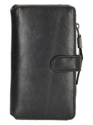 Micmacbags Skórzana torebka w kolorze czarnym na telefon - 9 x 15 x 3 cm rozmiar: onesize. Czarne torby na ramię Micmacbags, bez wzorów, z materiału, przez ramię, bez dodatków. Za 57.06 zł.